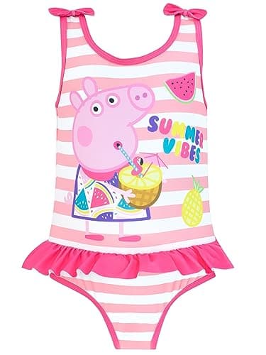 Image of Peppa Pig Girls Peppa Pig Swimsuit , Pink, 3-4 Years