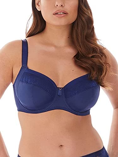 Image of Fantasie Women's Illusion Underwire Side Support Full Coverage Bra, Navy, 34G