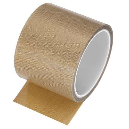 Image of sourcing map 1 Pcs High Temperature Tape 75mm PTFE Coated Fabric Tape Heat Resistant Tape for Vacuum Sealers Adhesive Tape 10m/33ft Brown 0.18mm Thickness