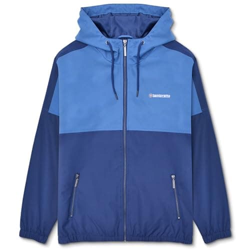 Image of Lambretta Mens Contrast Panel Hooded Jacket - Navy/Dark Blue - S