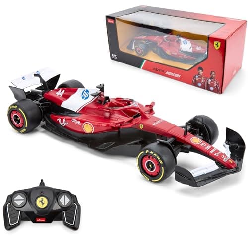 Image of Ferrari SF-25 RC Car (1:18 Scale) - 2025 Formula 1 Remote Control Car Drivers - Charles Leclerc + Lewis Hamilton Drive To Survive