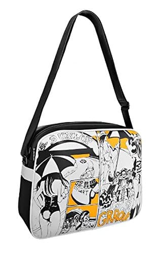 Image of Dunlop Comic Character Unisex Mens Womens Sports Messenger School College Gym Bag White