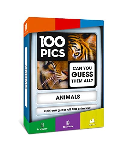 Image of 100 PICS Animals Game - Fun Travel Games for Curious Kids (Amazing Animals Pack) [Pocket Card Quiz]