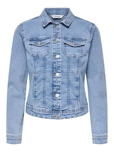 Image of ONLY ONLWONDER Female Denim Jacket, Light Blue (Light Blue Denim), L