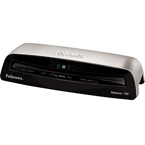 Image of Fellowes Neptune A3 Laminator Machine for Office Use - Rapid 1 Minute Warm Up Time with Anti Jam Technology – 80-175 Micron – 10 A4 Laminating Pouch Starter Pack Included - Silver
