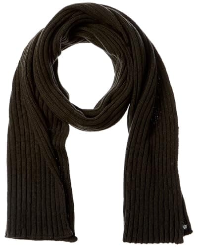 Image of Ted Baker London Mens Womens Unisex Kauff Cardigan Stitch Scarf Wool and Cashmere Blend in Khaki green