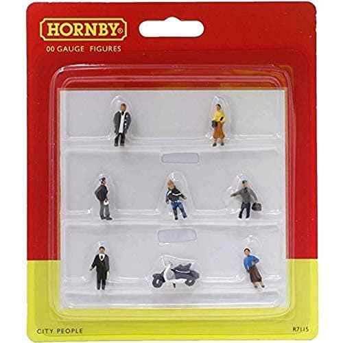 Image of Hornby R7115 City People for Model Railway OO Gauge, Model Train Accessories for Adding Scenery, Dioramas, Woodland, Buildings and More, Model Making Kits - 1:76 Scale Model Accessory