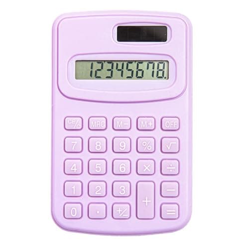 Image of Pocket Calculator, 8-Digit Basic Calculators Desktop Battery Mini Desk Standard Function Simple Calculator for Office, Home, School (Purple)