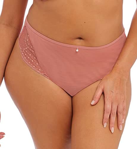 Image of Elomi Women's Plus Size Priya Cheeky Brief, Rose Gold, M Plus