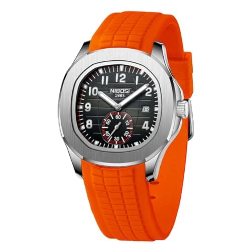 Image of NIBOSI Men's Watches Analog Quartz Wrist Watch Men Silicone Strap Waterproof Date Business Casual Fashion Design Watches for Men