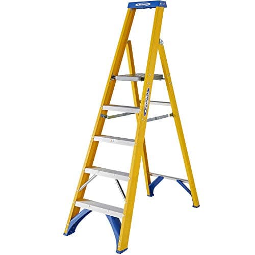 Image of Werner Fibreglass Platform Stepladder 5 Tread 7170518