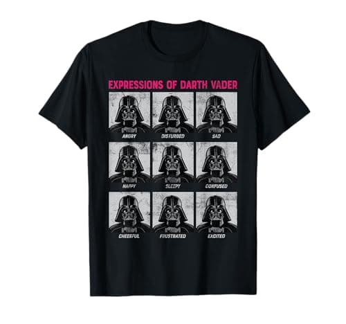Image of Star Wars Expressions of Darth Vader Funny T-Shirt