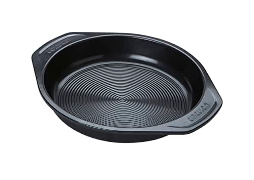 Image of Circulon Ultimum Round 9 Inch Cake Tins for Baking - Non Stick Cake Tin 23cm, Freezer and Dishwasher Safe Carbon Steel Bakeware, Black