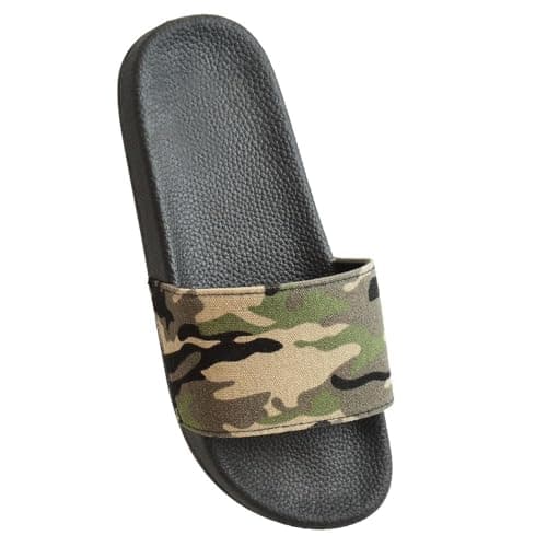 Image of A2Z Mens Summer Pool Sliders Soft Slide - Sliders Men AZ32259 Camo Khaki 7