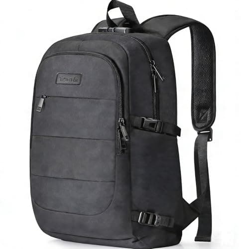Image of Tzowla Laptop Travel Backpack Mens Womens Water Resistant Anti-Theft Bag with USB Charging Port and Lock 15.6 Inch Computer Business Backpacks for School Work College Gift-Black