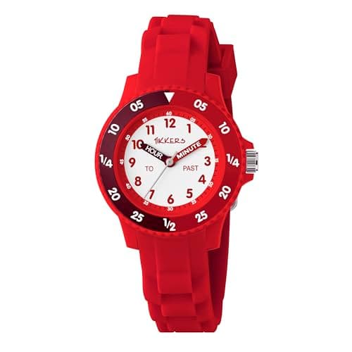 Image of Tikkers Kids Red Silicone Strap Timer Teacher Watch