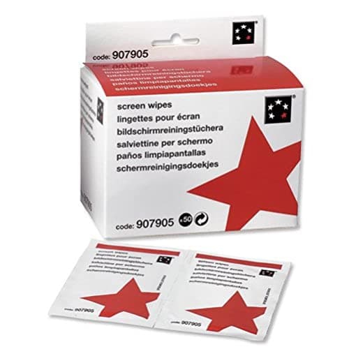 Image of 5 Star Office Screen Cleaning Sachets Anti-static Non-hazardous [Pack 50] (Packaging May Vary)