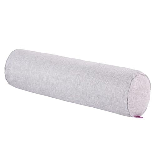 Image of Cotton Linen Solid Color Body Pillow Cover 40-120cm Long Round Bolster Pillowcase Bed Sofa Neck Back Waist Support Cushion Cover-08,20x80cm