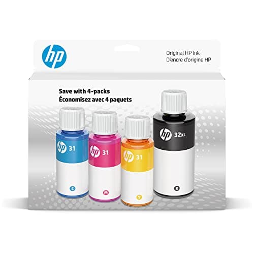 Image of HP31 CMY/32XL Blk Bottled Ink Crtg 4-Pk,Black