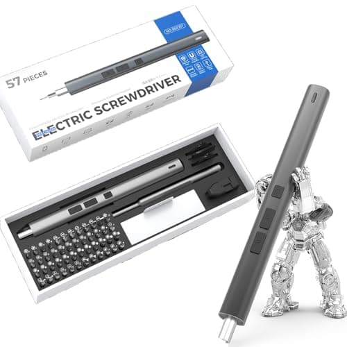 Image of Mini Electric Screwdriver - 57 in 1 Precision Cordless Rechargeable Screwdriver Set with Magnetic S2 Bits, Small Repair Tool Kit for Phone PC MacBook Watch Camera Laptop PS4 PS5