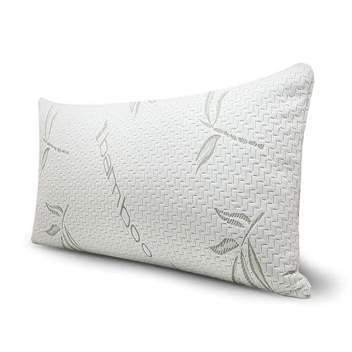 Image of LSC 1 Pack Bamboo Memory Foam Pillow Neck & Shoulder Support Sleeping Comfortable Bed Pillows with Removable Covers Hypoallergenic & Antibacterial Pillow for Side & Back Sleepers (PACK OF 1)