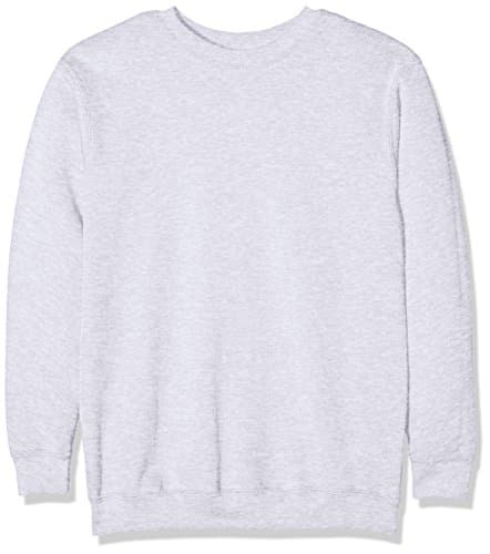 Image of Fruit of the Loom Unisex Kids Set-In Classic Sweater Pack of 2, Heather Grey, 3-4 Years (Manufacturer Size:22)