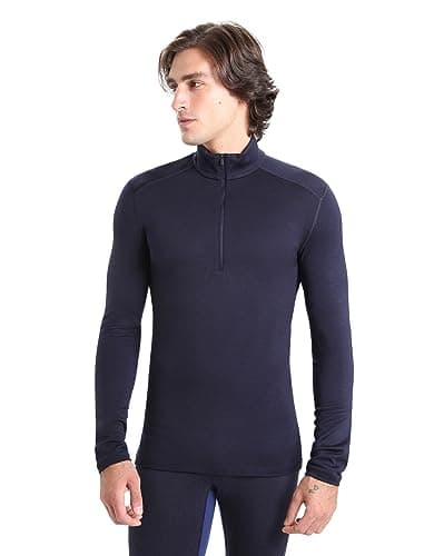 Image of Icebreaker 260 Tech LS Half Zip 104372401M Base Layer - Midnight Navy, Medium