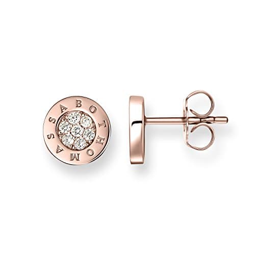 Image of Thomas Sabo Women Stud Earrings Classic Pavé Zirconia 925 Sterling Silver H1820-416-14
