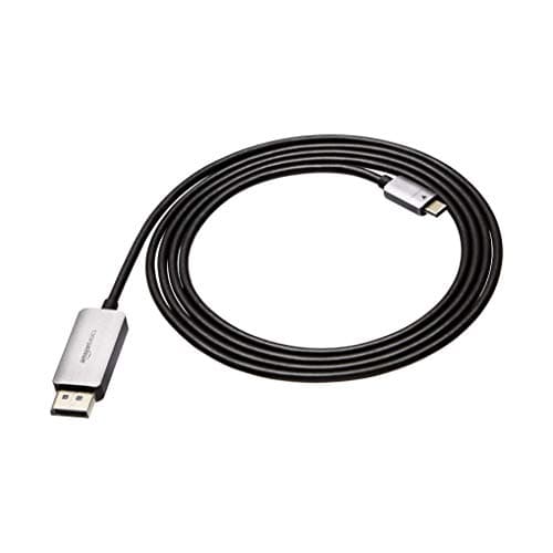 Image of Amazon Basics Aluminum Uni-Directional USB-C (Source) to DisplayPort Cable (Display) - 6-Foot