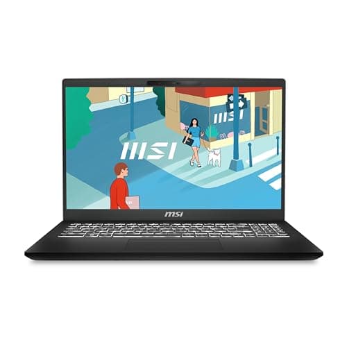 Image of MSI Modern 15H Laptop | Intel i5-13420H | IrisXe Graphics | 15.6" FHD IPS Screen | 16GB RAM | 512GB SSD | Windows 11 Home Plus | Classic Black