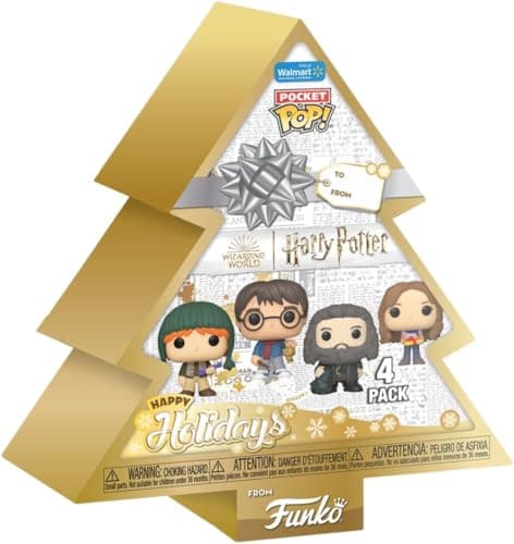 Image of Funko Pocket Pop! HP - Harry Potter - Tree Holiday Box 8pc - Harry Potter - Keychain Novelty Keyring - Collectable Mini Figure - Stocking Filler - Gift Idea - Official Merchandise - Movies Fans