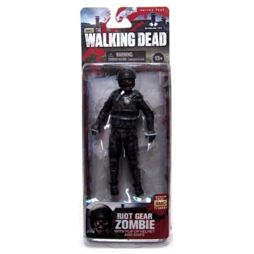 Image of Walking Dead TV Series 4 Riot Gear Zombie Action Figure