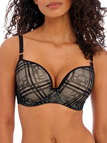 Image of Freya Women's Fatale Underwire Molded T-Shirt Bra, Noir, 32D