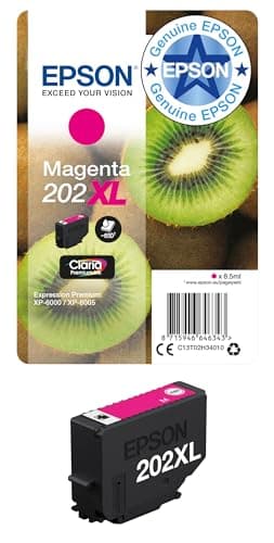 Image of Epson 202XL Magenta Kiwi High Yield Genuine, Claria Premium Ink Cartridge, XL High Capacity