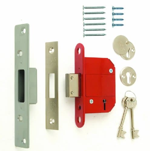 Image of ERA 361-61 BS 3-inch 76mm 5-Lever Maximum Security Mortice Deadlock with Chrome Effect