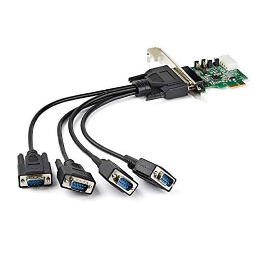 Image of StarTech.com PCI Express serielle Schnittstellenkarte (4 port, RS232, 16950 UART, 256-Byte-FIFO-Cache, Windows and Linux)