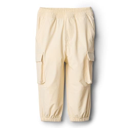 Image of Amazon Essentials x Sofia Grainge Boys' Nylon Parachute Trousers, Beige, 4 Years