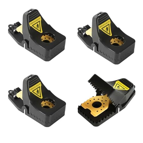Image of RnCop Reusable Mouse Trap, 4 Pack Heavy Duty High Sensitive Mice Catcher, Safe and Effective Rodent Trap for Indoors and Outdoors, Quick and Easy clean Rodent Catcher