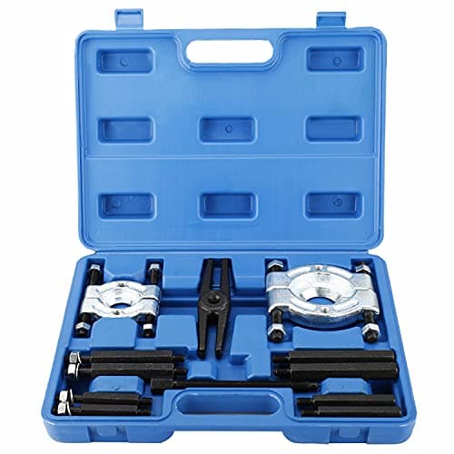 Image of FreeTec Bearing Separator and Puller Set – 12-Piece Heavy Duty Gear & Hub Removal Kit, 5-Ton Capacity with 2" and 3" Splitters, Crossbar, Forcing Screw & Extension Legs, with Storage Case
