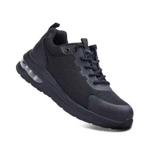 Image of Blackrock Flux Composite Safety Trainers S1PL FO SR Lightweight Metal Free Toe Cap Work Shoes with Performance Knit Upper and Slip Resistant PU Sole - Size 5 Black