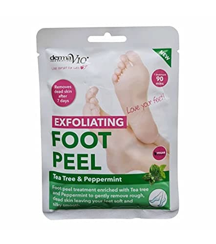 Image of DermaV10 Exfoliating Foot Peel Tea Tree and Peppermint 1 Pair