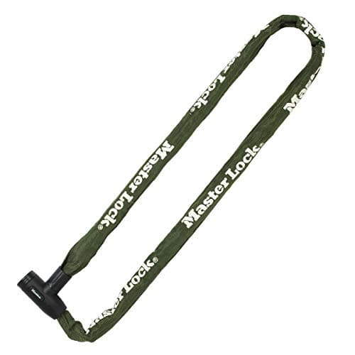 Image of Master Lock Integrated Combi Lock and Chain with Nylon Sleeve Bike Lock 1000 x 8 mm