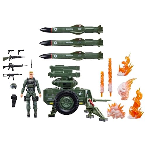 Image of G.I. Joe Classified Series #182, Clayton “Hawk” Abernathy with M.M.S. (Mobile Missile System) Towable Vehicle, Collectible 6 Inch Action Figure Set