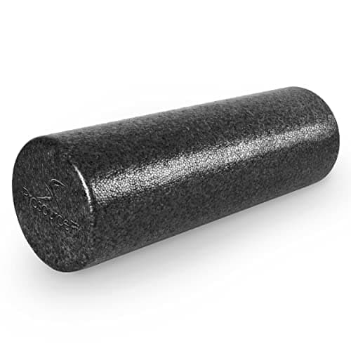 Image of ProsourceFit High Density Foam Rollers 18 - inches Long, Firm Full Body Athletic Massage Tool for Back Stretching, Yoga, Pilates, Post Workout Muscle Recuperation, Black