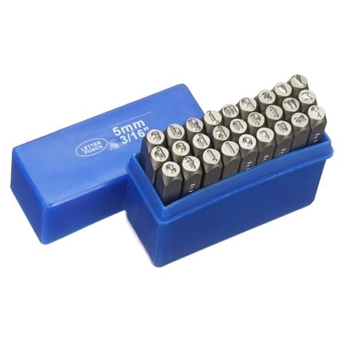 Image of sourcing map 27 Pcs Metal Letter Stamps 13/64" 5mm 40Cr Lowercase Letter Stamp Set Hand Stamping Punch Kit with Case for Jewelry Making Craft Arts Ring Bracelet