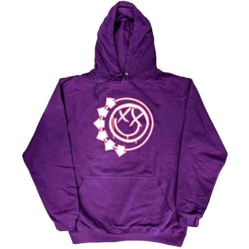 Image of Rock Off officially licensed products Blink-182 Six Arrow Smile Official Unisex Hoodie Hooded Top (Small) Pink