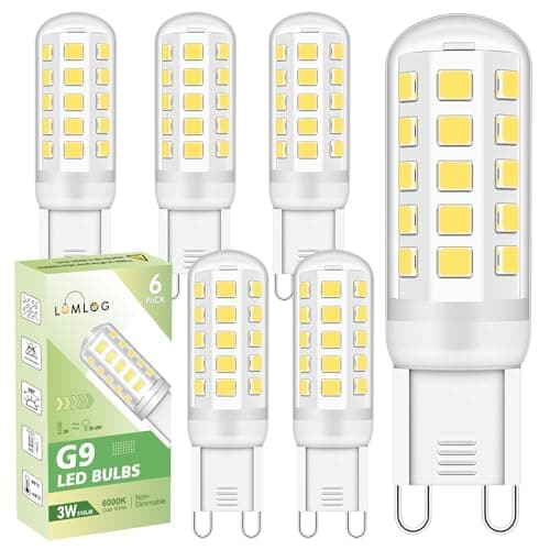 Image of Lumlog G9 Led Bulbs Cool White 6-Pack, 3W 510Lm, 6000 Kelvin G9 Led Light Bulb, Equivalent to 30-40W Halogen, 220-240V No Flicker Non-Dimmable Energy Saving, for Home Lighting Decor [Energy Class C]