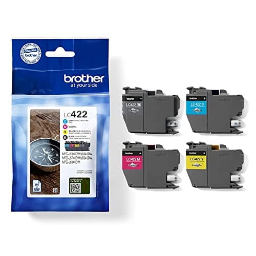 Image of Brother LC-422VAL Black/Cyan/Magenta/Yellow, Multi-Pack, Standard Yield, Includes 4 x Inkjet Cartridges, Genuine Supplies