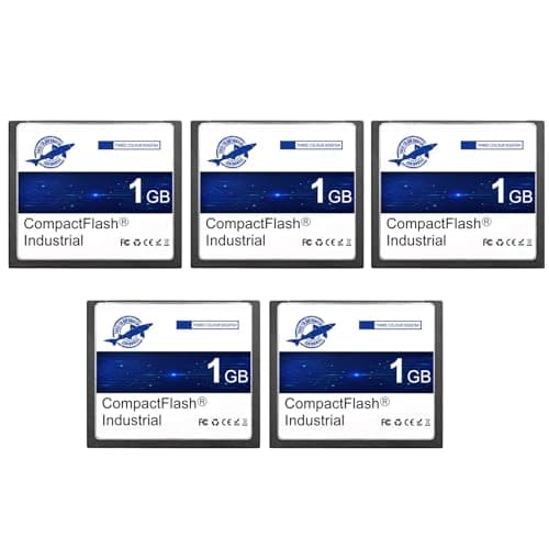 Image of Dogfish Compact Flash Memory Card 1GB 5 Pack High-Performance Industrial CF Type I Card FAT16 for Industrial Equipment and Vintage Digital Cameras