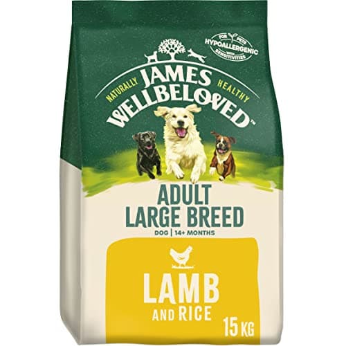 Image of James Wellbeloved Adult Large Breed Lamb and Rice 15 kg Bag, Hypoallergenic Dry Dog Food